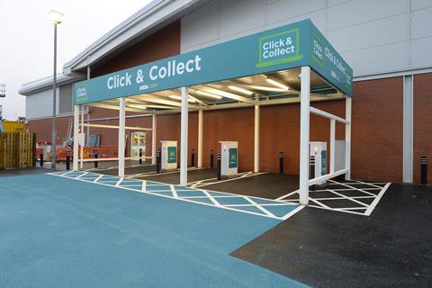 A new drive through click-and-collect kiosk has been installed in the Asda Grantham car park